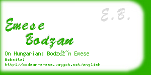 emese bodzan business card